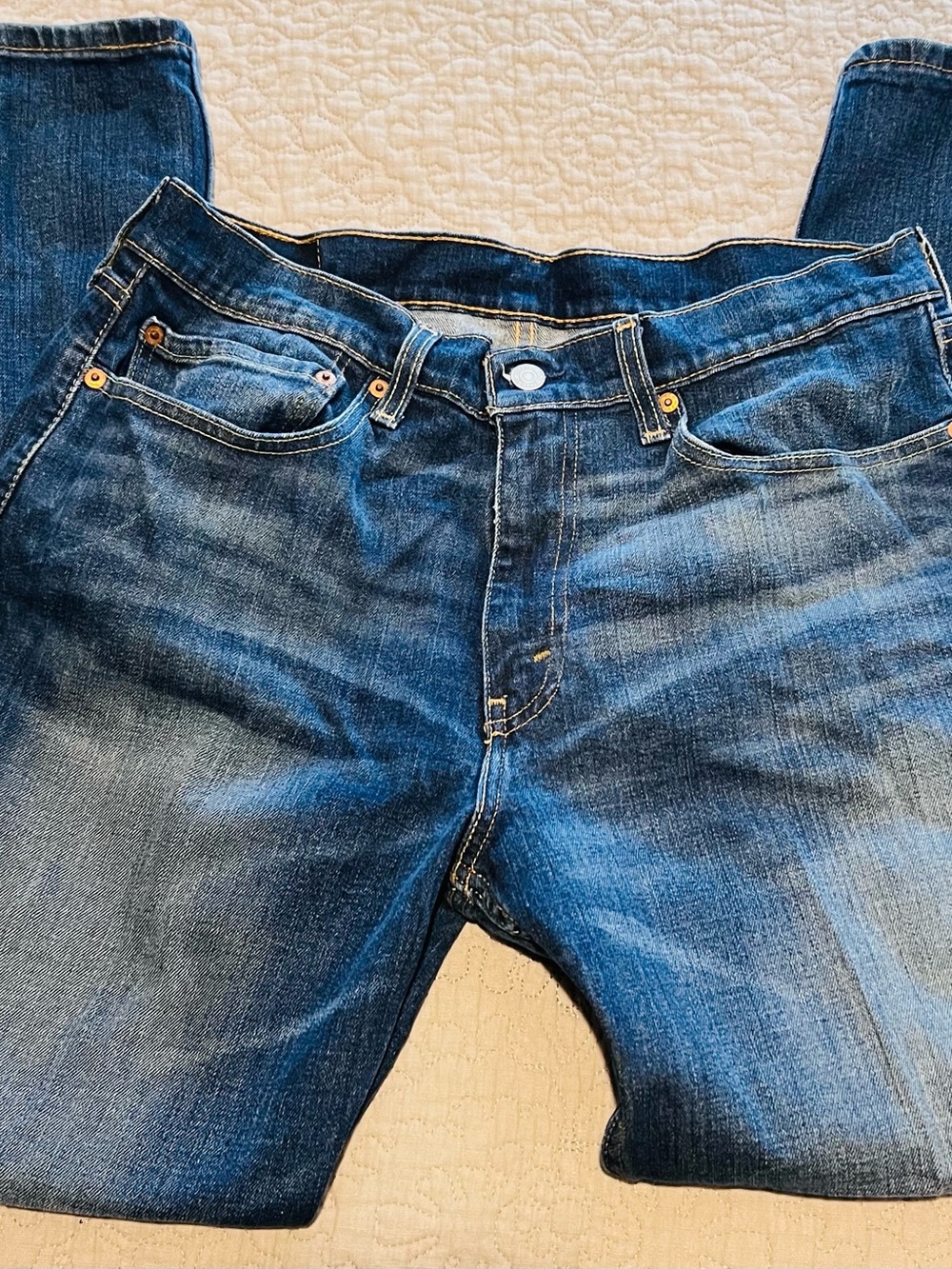 Signature by Levi Strauss Men's Blue Straight Jeans